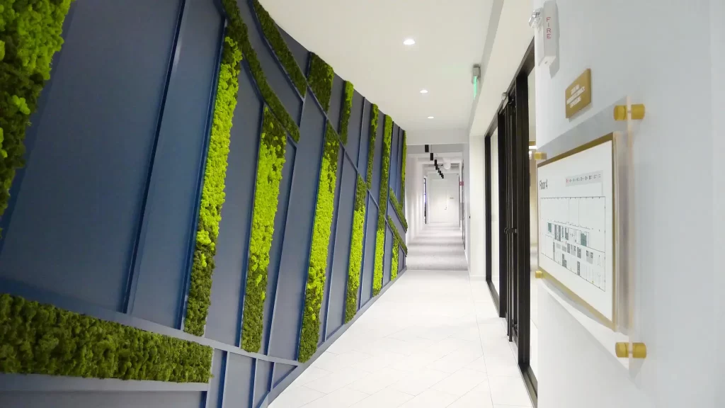 Corporate Interiors | Hallway Greenery