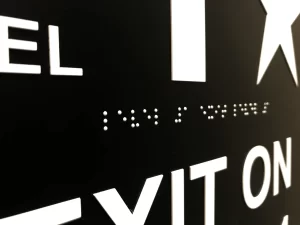 ADA Signage Braille Close-up
