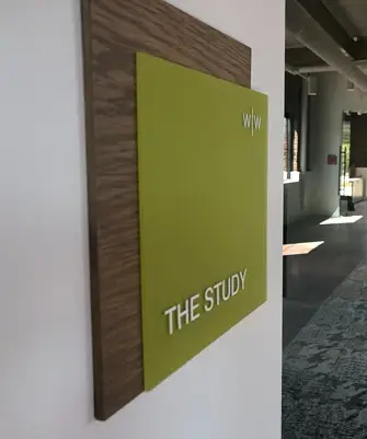 ADA / Identification Signage - The Study | 360CSG ADA Compliant Signs | Materials
